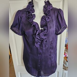 Spense Purple Ruffled Blouse